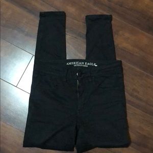 AEO black hi-rise skinny jegging 2short